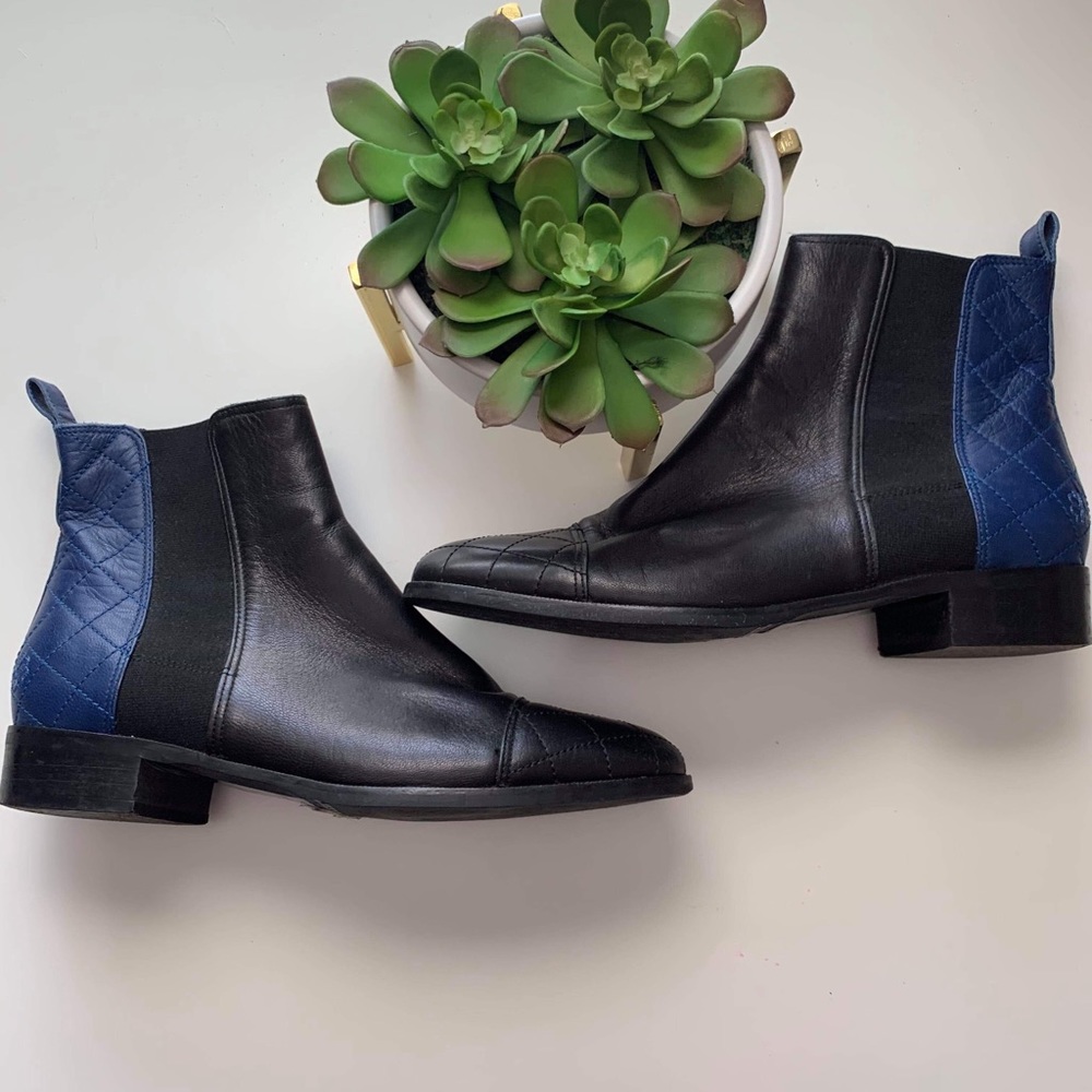 Black and Blue 100% Leather Women's Ankle Boots LK Bennet